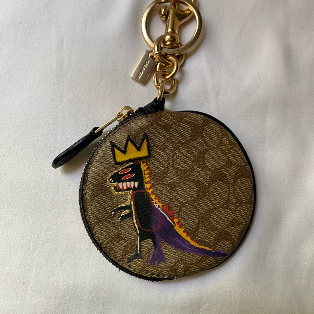 Coach X Jean Michel Basquiat Circular Coin Pouch